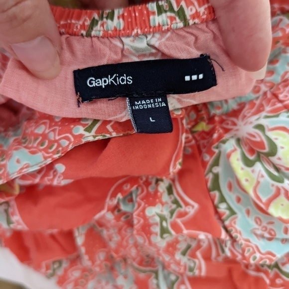 Gap Kids Paisley Coral Pink Romper One Piece Outfit Large - Picture 5 of 8